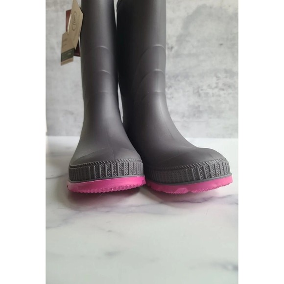 Kamik Classic Stomp Charcoal Magenta Rubber Rain Boots for Kids for Everyday Use - Picture 10 of 10